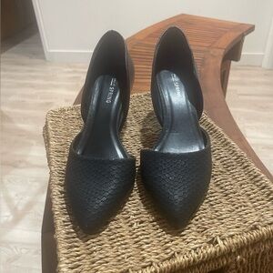 CALL IT SPRING 3” heeled pumps. Synthetic leather in black . Worn once. EUC